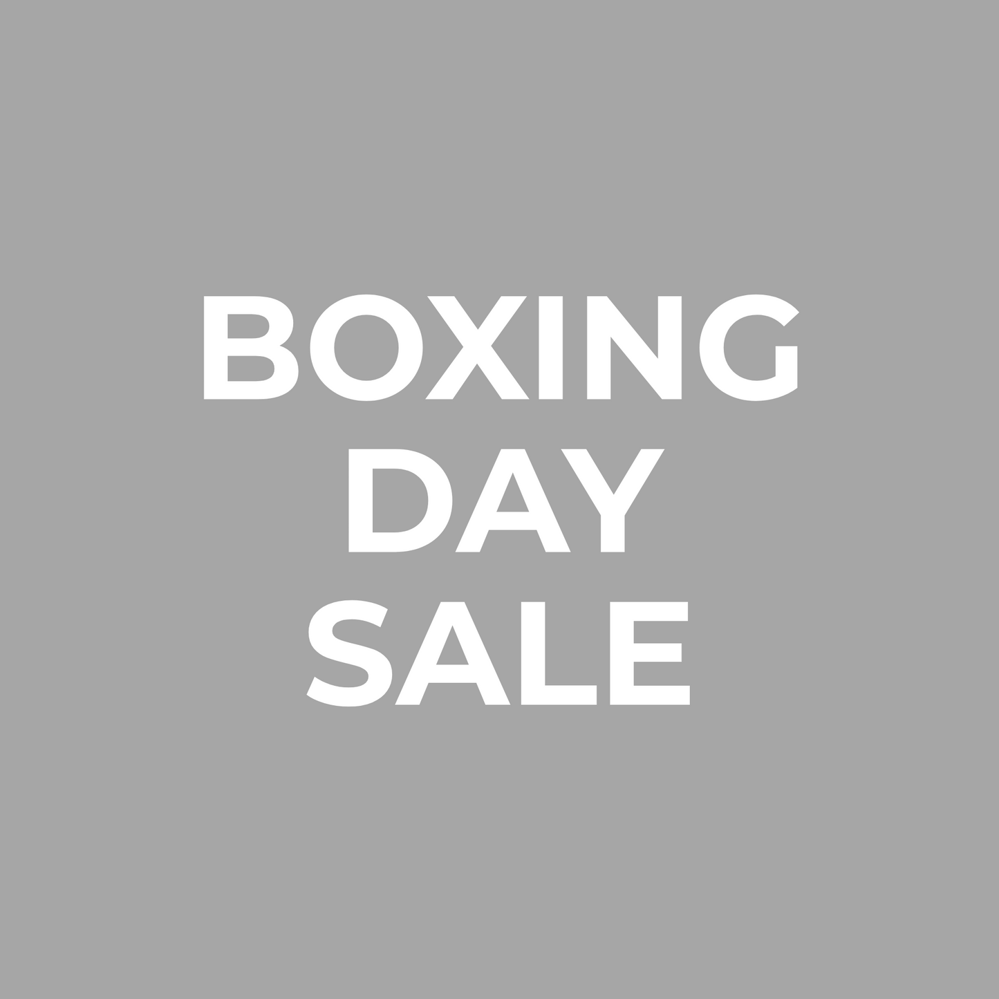 🔥 Boxing Day Sale